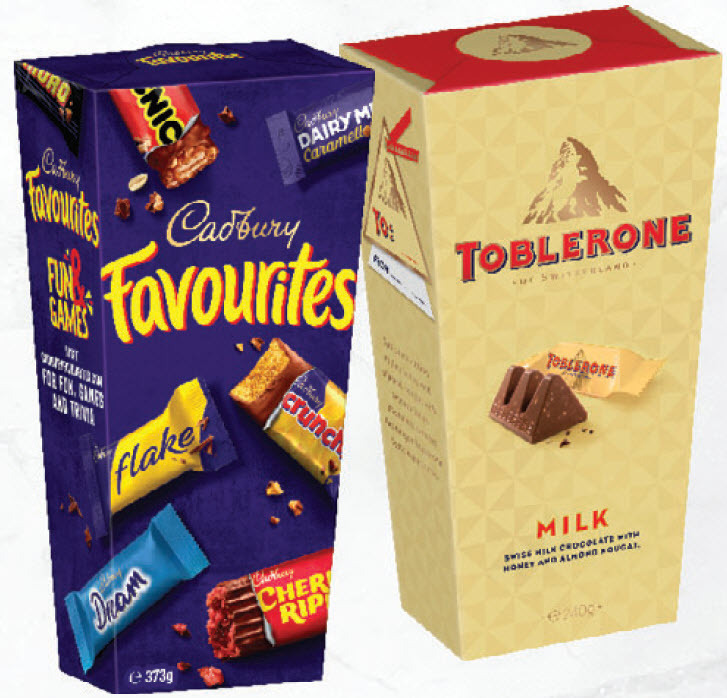 Cadbury favourites 334g 373g or toblerone swiss chocolate gift box