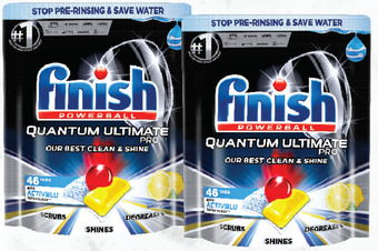 Drakes Finish quantum ultimate pro lemon dishwasher tablets 46 pack offer
