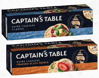 Drakes Nabisco captain's table water crackers 125g offer