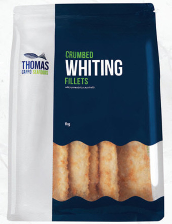 Drakes Thomas cappo seafoods crumbed whiting fillet 1kg offer