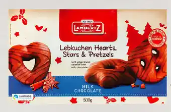 Drakes Lambertz choc hearts, stars & pretzelz 500g offer