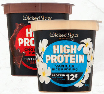 Drakes Wicked sister high protein pudding 170g offer