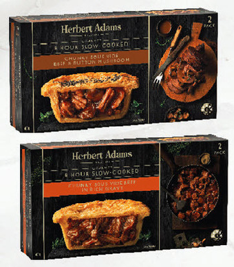 Drakes Herbert adams slow cooked pies 2 pack 400g offer