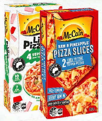 Drakes Mccain lil pizzas 4 pack 400g or slices 6 pack 600g offer
