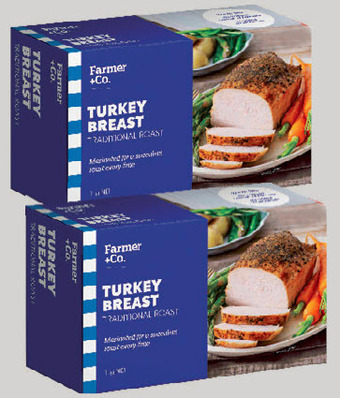 Drakes Farmer + co turkey roll 1kg offer