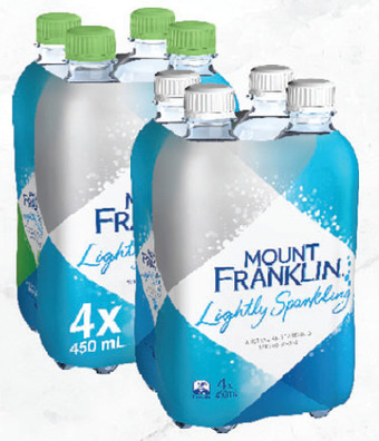 Drakes Mount franklin lightly sparkling water 4x450ml offer