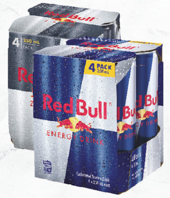 Drakes Red bull energy drink 4x250ml offer