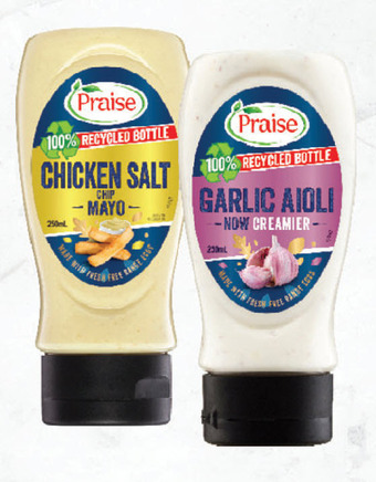 Drakes Praise deli style aioli or flavoured squeeze mayonnaise 250ml offer