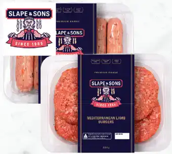 Slape & sons sausages and burgers 480g selected varieties