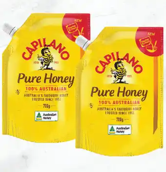 Drakes Capilano pure honey pouch 700g offer