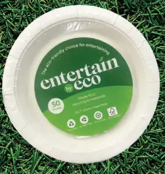 Drakes Entertain by eco paper plates 50 pack 230mm offer