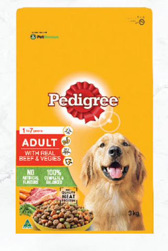 Drakes Pedigree dog food 2.5kg - 3kg offer