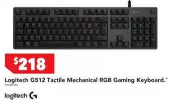 Harvey Norman Logitech G512 Tactile Mechanical RGB Gaming Keyboard offer