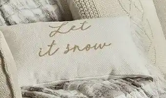 Spotlight 30% off Bouclair Winter Memories Carter Off White Cushion 33 x 51cm offer