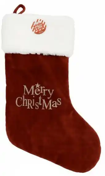 Spotlight 40% Off Jolly & Joy Deluxe Red Velvet Stocking offer