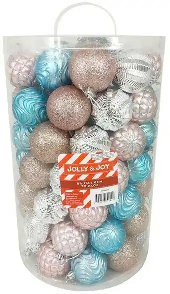 Spotlight 40% off Jolly & Joy Glitzy Glamour Bauble 70 Pack offer