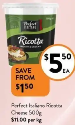 Foodworks Perfect Italiano Ricotta Cheese offer