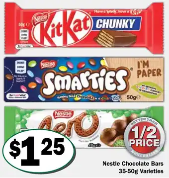 Friendly Grocer Nestle Chocolate Bars Varieties offer