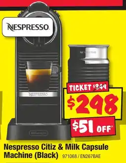 JB Hi-Fi Nespresso Citiz & Milk Capsule Machine (Black) offer