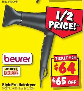 JB Hi-Fi StylePro Hairdryer offer