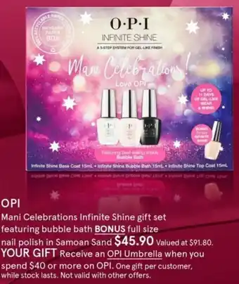 OPI Mani Celebrations Infinite Shine Gift Set