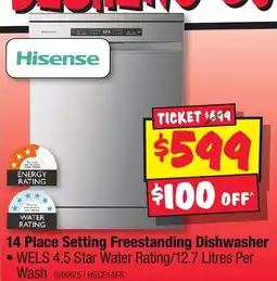 JB Hi-Fi 14 Place Setting Freestanding Dishwasher offer