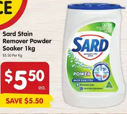 Spar Sard Stain Remover Powder Soaker offer