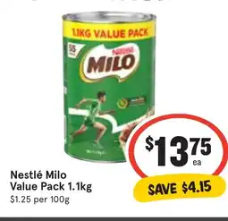 Ritchies Nestlé Milo Value Pack offer