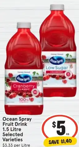 Ritchies Ocean Spray Fruit Drink offer