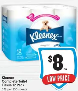 Ritchies Kleenex Complete Toilet Tissue 12 Pack offer