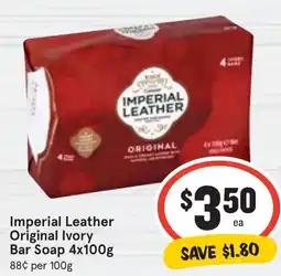 Ritchies Imperial Leather Original Ivory Bar Soap 4x100g 8 offer