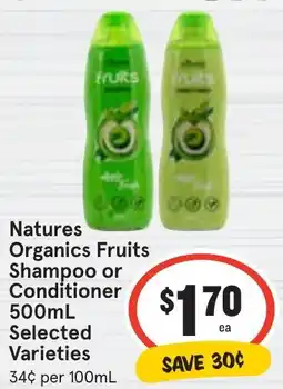 Ritchies Natures Organics Fruits Shampoo or Conditioner offer