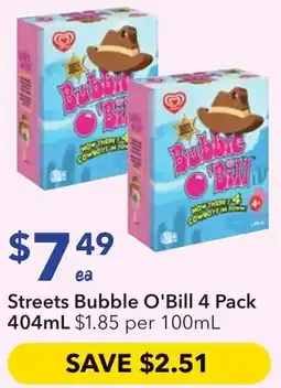 Streets Bubble O'Bill 4 Pack