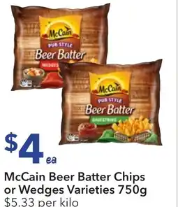 Ritchies McCain Beer Batter Chips or Wedges Varieties offer