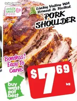 Farmer Jack's Linley valley wa boned & rolled pork shoulder offer
