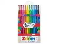 Officeworks Texta Jumbo Zoom Twistable Crayons 10 Pack offer