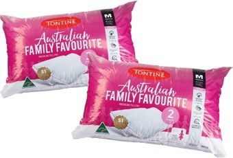 Spotlight Tontine 2 Pack Australian Family Favourite Pillow offer