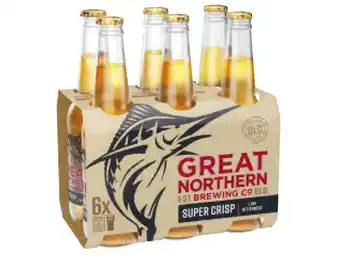 Liquorland Great northern brewing co. super crisp bottle 6x330ml offer