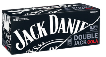 Liquorland Jack daniel's double jack & cola can 375ml (10 pack) offer