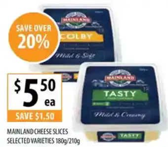 Supabarn Mainland Cheese Slices offer