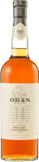 Oban 14yo single malt scotch whisky 700ml