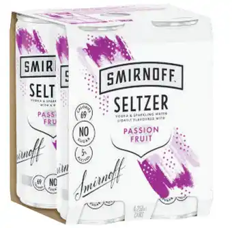 Liquorland Smirnoff seltzer passionfruit can 250ml offer