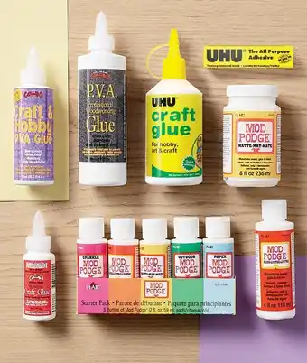 25% off Mod Podge, Helmar, UHU & Bostik Glues & Adhesives