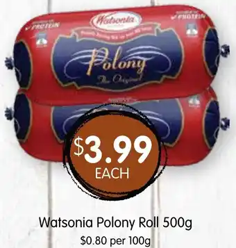 Spudshed Watsonia Polony Roll offer