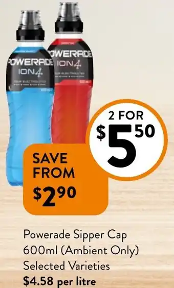 Foodworks Powerade Sipper Cap offer