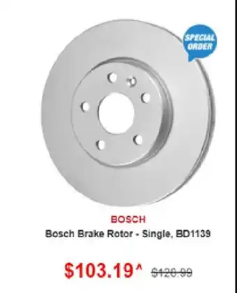 SuperCheap Auto Bosch Brake Rotor-Single, BD1139 offer