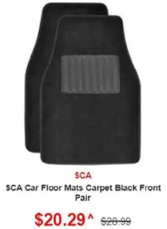 SuperCheap Auto SCA Carpet Floor Mats Carpet Black Front Pair offer