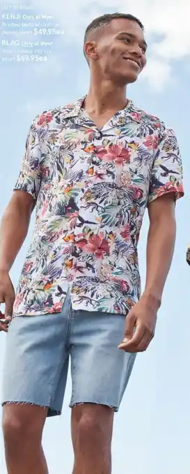 Myer Kenji Printed Festival Shirt Or Denim Short offer