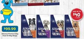 PetO Advance Premium Dog Food 13-15kg Range offer