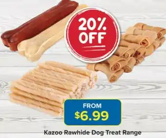 PetO Kazoo Rawhide Dog Treat Range offer